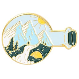 Travel Brooch Field Crossing Hiking Scenery Snow Scene Mountain Peak Alloy Clothing Accessories Backpack Brooch Badge Lapel Pins