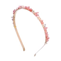 1PC Natural Stone Crown Gravel Headbands Irregular Aquamarines Amethysts Chip Beads Hair Hoops For Women Girl Hair Accessories