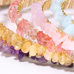 1PC Natural Stone Crown Gravel Headbands Irregular Aquamarines Amethysts Chip Beads Hair Hoops For Women Girl Hair Accessories