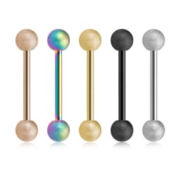 14G Acrylic Capsule Tongue Piercing Barbell Set Punk Luckly Dice Surgical Steel Bar Tongue Ring Stud for Women Men Pierc Jewelry