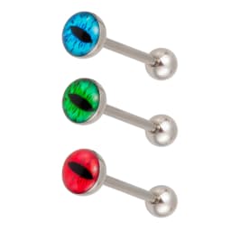 14G Acrylic Capsule Tongue Piercing Barbell Set Punk Luckly Dice Surgical Steel Bar Tongue Ring Stud for Women Men Pierc Jewelry