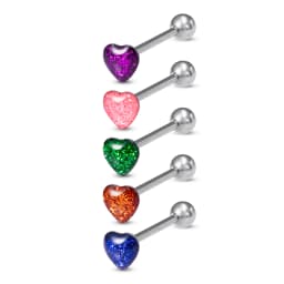 14G Acrylic Capsule Tongue Piercing Barbell Set Punk Luckly Dice Surgical Steel Bar Tongue Ring Stud for Women Men Pierc Jewelry