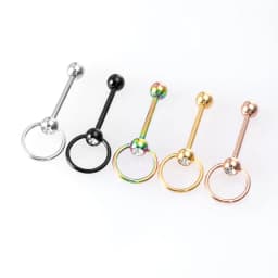 14G Acrylic Capsule Tongue Piercing Barbell Set Punk Luckly Dice Surgical Steel Bar Tongue Ring Stud for Women Men Pierc Jewelry