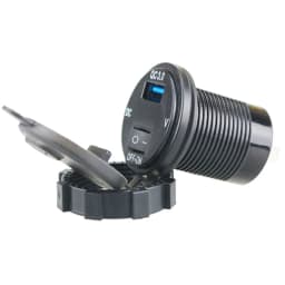 Quick Charge 3.0 USB Car Charger Socket Digital Display Voltmeter USB Charger Socket with ON-OFF Switch for Car Motorcycle ATV