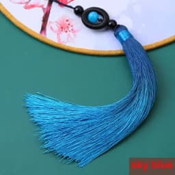 1/2Pcs Tassels Transfer Bead Gradient Tassel Silky Handmade Soft Tassels with Loops for DIY Crafts Jewelry Making Home Decor