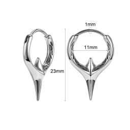 AOEDEJ 18G 1 Pair Punk Skull Hoop Earring Jewelry Vintage Long Snake Stud Earrings Stainless Steel Gothic Snake Ear Pendants Men