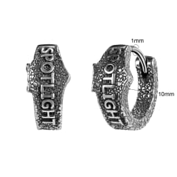 AOEDEJ 18G 1 Pair Punk Skull Hoop Earring Jewelry Vintage Long Snake Stud Earrings Stainless Steel Gothic Snake Ear Pendants Men