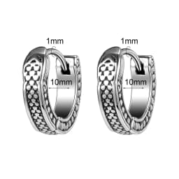 AOEDEJ 18G 1 Pair Punk Skull Hoop Earring Jewelry Vintage Long Snake Stud Earrings Stainless Steel Gothic Snake Ear Pendants Men