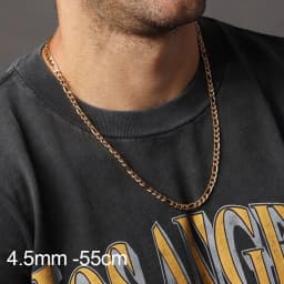 Vnox 3-8mm Figaro Chain for Men Women, Stainless Steel Cuban Link Chain,Gold Color Solid Metal Choker,Simple Basic Unisex Collar