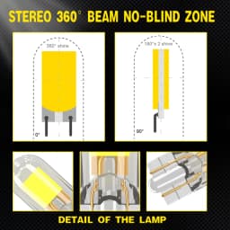 2Pcs Newest T10 LED BULB W5W Sapphire COB Drive-Free led wedge bulb Dome Reading Lamp Bulb Super Bright 12V Car Bulb 6000K