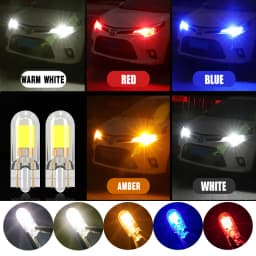 2Pcs Newest T10 LED BULB W5W Sapphire COB Drive-Free led wedge bulb Dome Reading Lamp Bulb Super Bright 12V Car Bulb 6000K