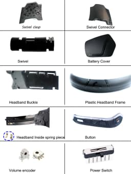 New Headband Repair Parts For Logitech G933 G935 G633 G635 Artemis Spectrum Wireless Headphone Spare Part
