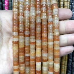 3x6mm Natural Stone Agates Jades Amazonite Turquoises Flat Round Loose Spacer Beads For Jewelry Making DIY Bracelet Necklace