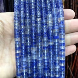 3x6mm Natural Stone Agates Jades Amazonite Turquoises Flat Round Loose Spacer Beads For Jewelry Making DIY Bracelet Necklace
