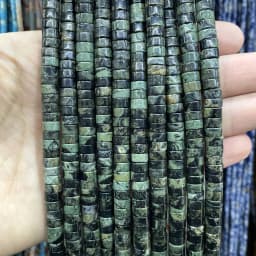 3x6mm Natural Stone Agates Jades Amazonite Turquoises Flat Round Loose Spacer Beads For Jewelry Making DIY Bracelet Necklace