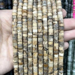 3x6mm Natural Stone Agates Jades Amazonite Turquoises Flat Round Loose Spacer Beads For Jewelry Making DIY Bracelet Necklace