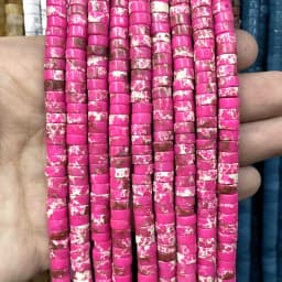 3x6mm Natural Stone Agates Jades Amazonite Turquoises Flat Round Loose Spacer Beads For Jewelry Making DIY Bracelet Necklace