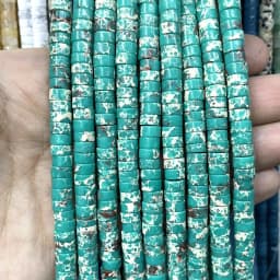 3x6mm Natural Stone Agates Jades Amazonite Turquoises Flat Round Loose Spacer Beads For Jewelry Making DIY Bracelet Necklace