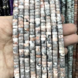 3x6mm Natural Stone Agates Jades Amazonite Turquoises Flat Round Loose Spacer Beads For Jewelry Making DIY Bracelet Necklace