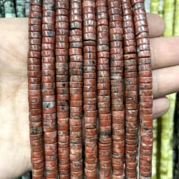 3x6mm Natural Stone Agates Jades Amazonite Turquoises Flat Round Loose Spacer Beads For Jewelry Making DIY Bracelet Necklace