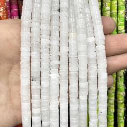 3x6mm Natural Stone Agates Jades Amazonite Turquoises Flat Round Loose Spacer Beads For Jewelry Making DIY Bracelet Necklace