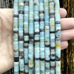 3x6mm Natural Stone Agates Jades Amazonite Turquoises Flat Round Loose Spacer Beads For Jewelry Making DIY Bracelet Necklace