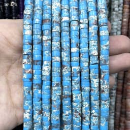 3x6mm Natural Stone Agates Jades Amazonite Turquoises Flat Round Loose Spacer Beads For Jewelry Making DIY Bracelet Necklace