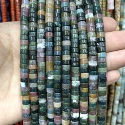 3x6mm Natural Stone Agates Jades Amazonite Turquoises Flat Round Loose Spacer Beads For Jewelry Making DIY Bracelet Necklace