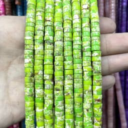 3x6mm Natural Stone Agates Jades Amazonite Turquoises Flat Round Loose Spacer Beads For Jewelry Making DIY Bracelet Necklace