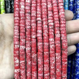 3x6mm Natural Stone Agates Jades Amazonite Turquoises Flat Round Loose Spacer Beads For Jewelry Making DIY Bracelet Necklace