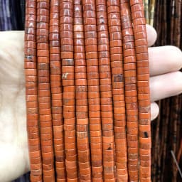 3x6mm Natural Stone Agates Jades Amazonite Turquoises Flat Round Loose Spacer Beads For Jewelry Making DIY Bracelet Necklace