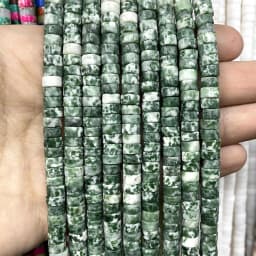 3x6mm Natural Stone Agates Jades Amazonite Turquoises Flat Round Loose Spacer Beads For Jewelry Making DIY Bracelet Necklace