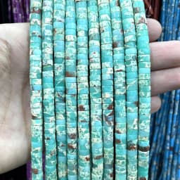 3x6mm Natural Stone Agates Jades Amazonite Turquoises Flat Round Loose Spacer Beads For Jewelry Making DIY Bracelet Necklace