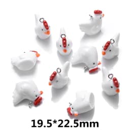 iYOE 10pcs Mix Animal Resin Charms Beads Chicken Turtle Pig Hedgehog Charms For Making Jewelry Supplies DIY Craft Necklace