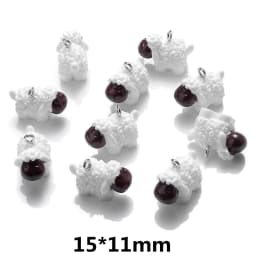 iYOE 10pcs Mix Animal Resin Charms Beads Chicken Turtle Pig Hedgehog Charms For Making Jewelry Supplies DIY Craft Necklace