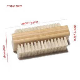Double-sided Nail Brush Manicure Pedicure Wood Handle Soft Remove Dust Nail Cleaning Brush For Nail Care Scrubbing Tools