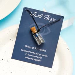 Fashion Blue Evil Eye Choker Necklace for Women Lucky Turkish Jewelry Copper Clavicle Chain Party Wish Card Gift Collar