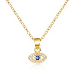 Fashion Blue Evil Eye Choker Necklace for Women Lucky Turkish Jewelry Copper Clavicle Chain Party Wish Card Gift Collar
