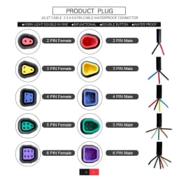 Ebike Shaped Connector 2/3/4/5/6 Pin Cable Hot Sale Waterproof Connector Signal Line Extension Cord Hot Sale Julet Connector
