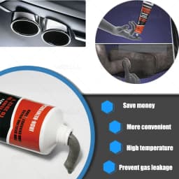 Muffler Cement Car Exhaust Sealant Pipe Filler Silicone Repair Paste for Motorcycle Leaks Plugging High Temperature Repair Glue