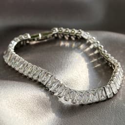 Fashion Korean Style Rectangle Zirconia Tennis Bracelets for Women Luxury Gold Color Crystal Party Jewelry