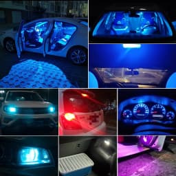 50pcs Newest W5W Led T10 Car Light COB 1 LED Glass 6000K White Auto Automobiles License Plate Lamp Dome Read DRL Bulb Style 12V