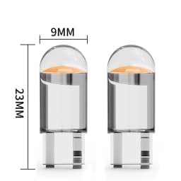 50pcs Newest W5W Led T10 Car Light COB 1 LED Glass 6000K White Auto Automobiles License Plate Lamp Dome Read DRL Bulb Style 12V