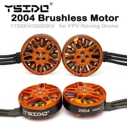 4Pcs YSIDO 2004 1750KV 3000KV Brushless Motor Compatible 3.5-5inch Propeller for Toothpick Long Range RC FPV Racing Drone