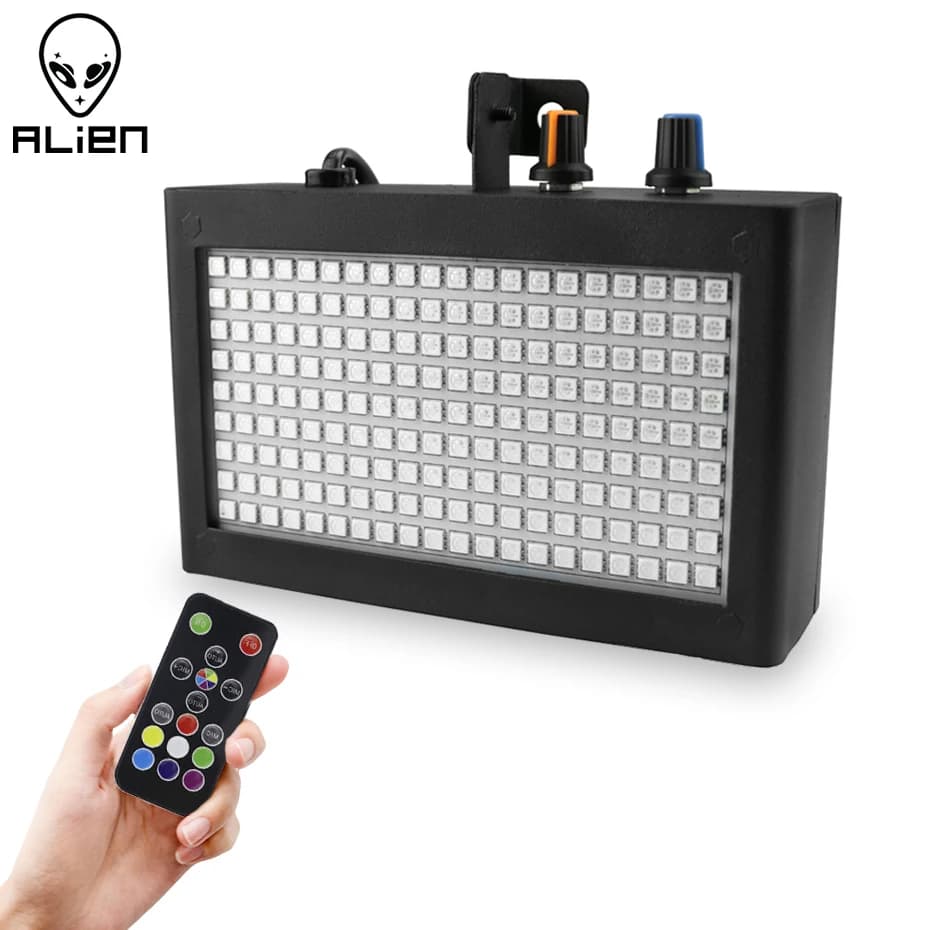ALIEN 180 LED Strobe Flash Light Sound Control Activated Speed Adjustable Stage Disco DJ Home Party Ktv Wedding Lighting Effect