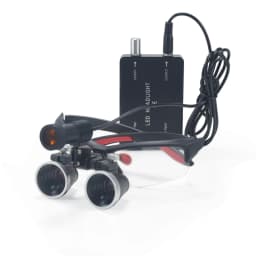 Dental Loupes 2.5/3.5x Black Magnifier Lab Medical Magnification Binocular Magnifier Headlight Headlamp 5W Seperately
