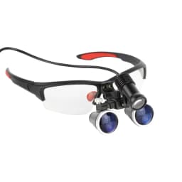 Dental Loupes 2.5/3.5x Black Magnifier Lab Medical Magnification Binocular Magnifier Headlight Headlamp 5W Seperately