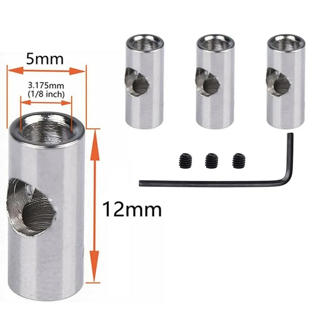 3.175mm To 5mm Pinion Reducer Sleeve Adapter Shaft Motor Axle Change-Over For RC Motor 3650 550 540 Pinion Gears