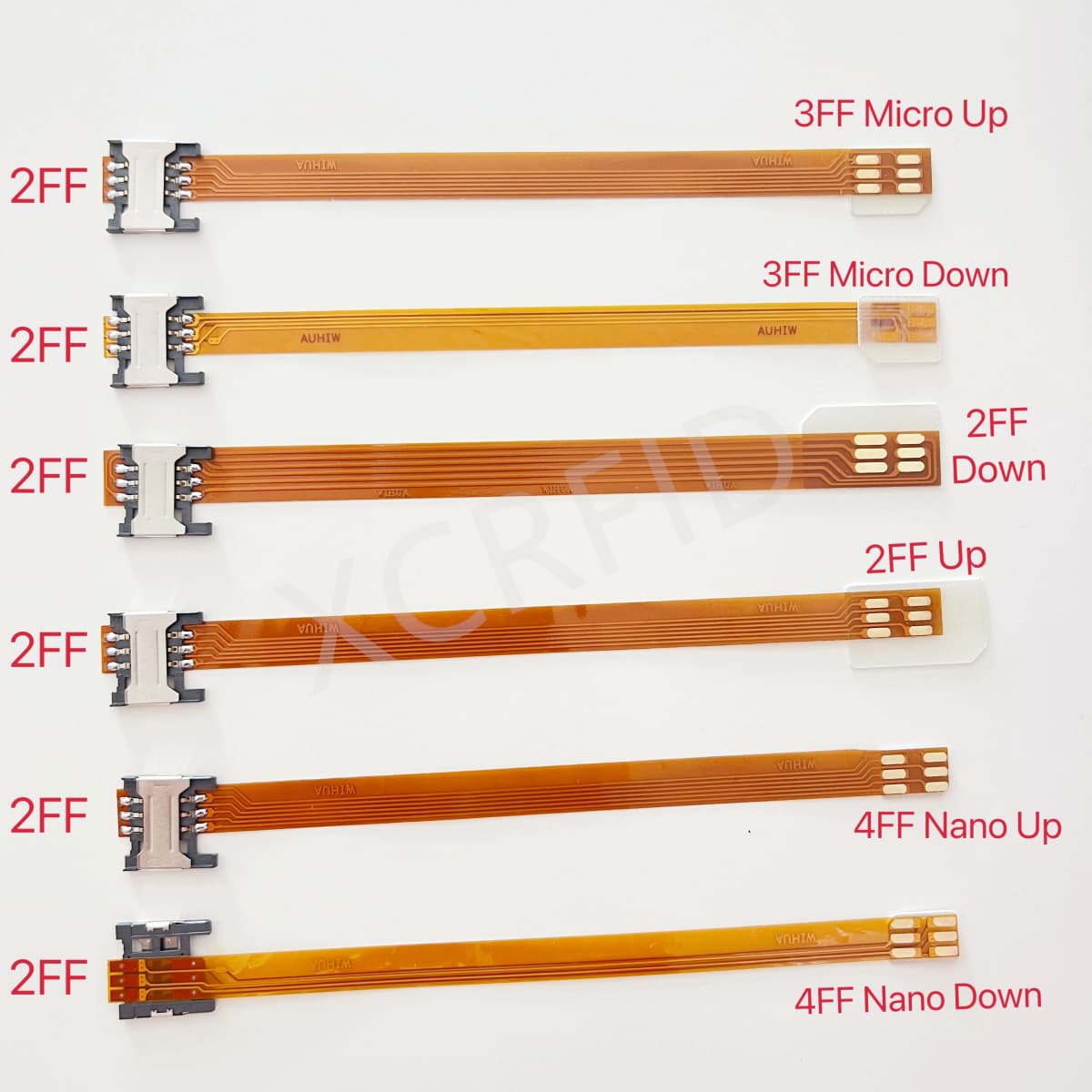 2FF Standard SIM Card Extension Converter to 3FF Micro 2FF Standard 4FF Nano SIM Card FPC Soft Cable Extender 148mm Adapter