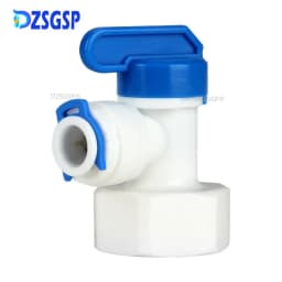 DZSGSP RO 1/4" 3/8" Male 1/2" Female Reveser Osmosis Aquarium Fitting Water Straight Plastic Ball Valve 1/4" 3/8" OD Hose Quick